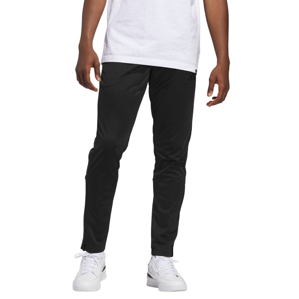 adidas Black Athletic Tricot Track Joggers with Drawstring